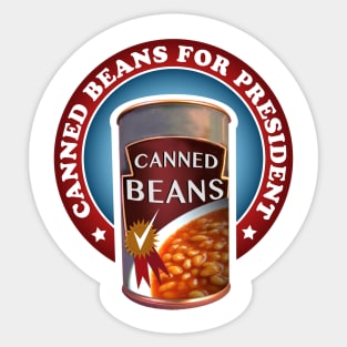 A Can of Beans for President of the United States of America. Sticker